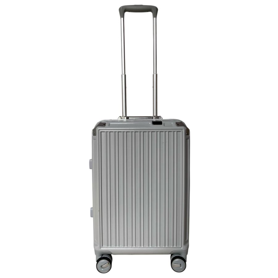 Чемодан маленький под ручную кладь S Milano bag 013 поликарбонат Серебряный