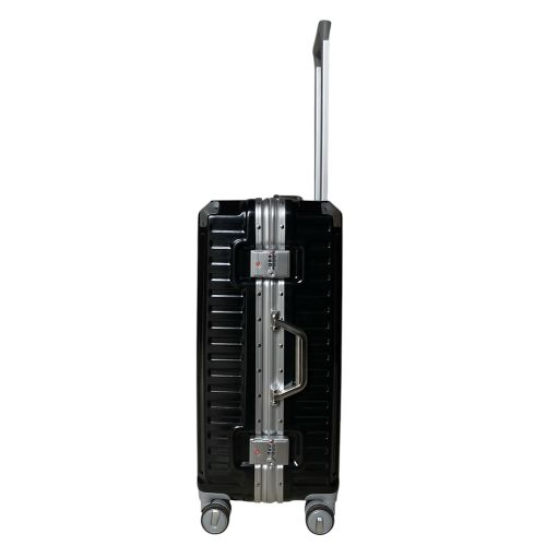 Чемодан маленький под ручную кладь S Milano bag 013 поликарбонат Чёрный