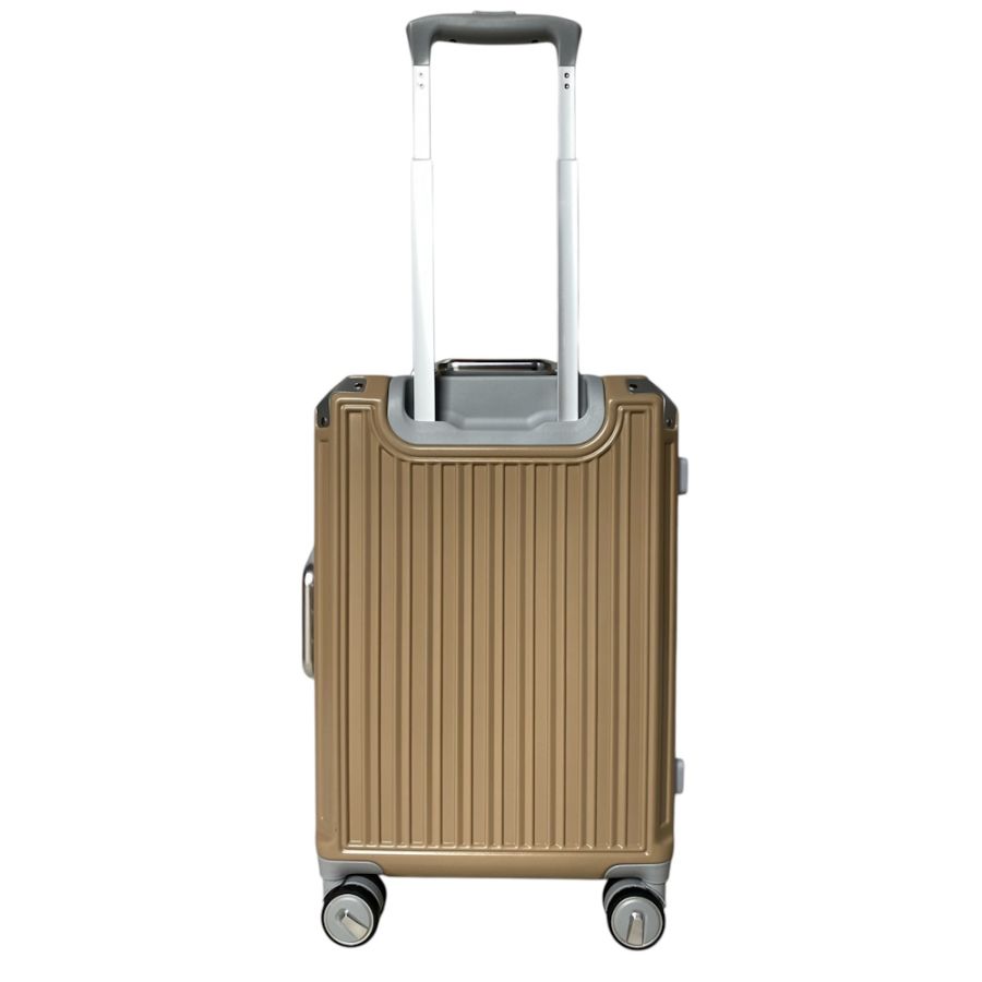 Чемодан маленький под ручную кладь S Milano bag 013 поликарбонат Шампань