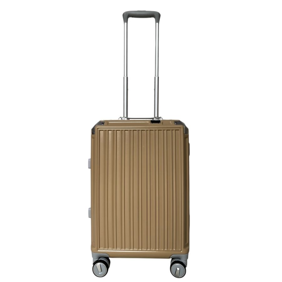 Чемодан маленький под ручную кладь S Milano bag 013 поликарбонат Шампань