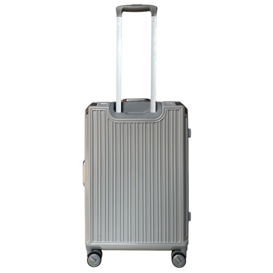 Чемодан средний M Milano bag 013 поликарбонат Серебряный