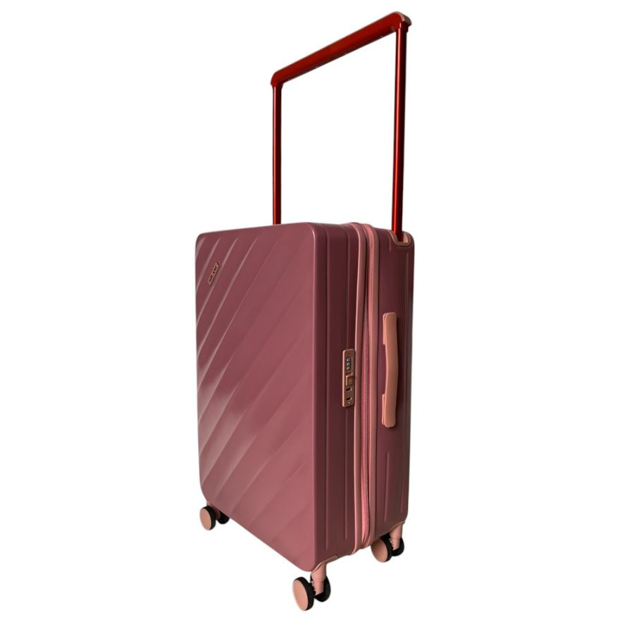 Чемодан средний (M) Milano bag 015 поликарбонат Розовое золото