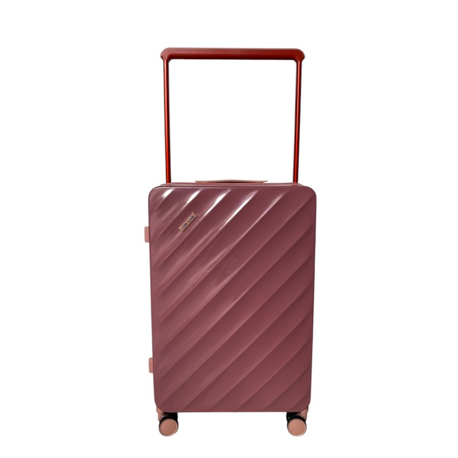 Чемодан средний (M) Milano bag 015 поликарбонат Розовое золото