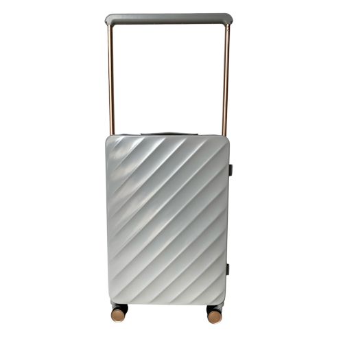 Чемодан средний (M) Milano bag 015 поликарбонат Серебряный