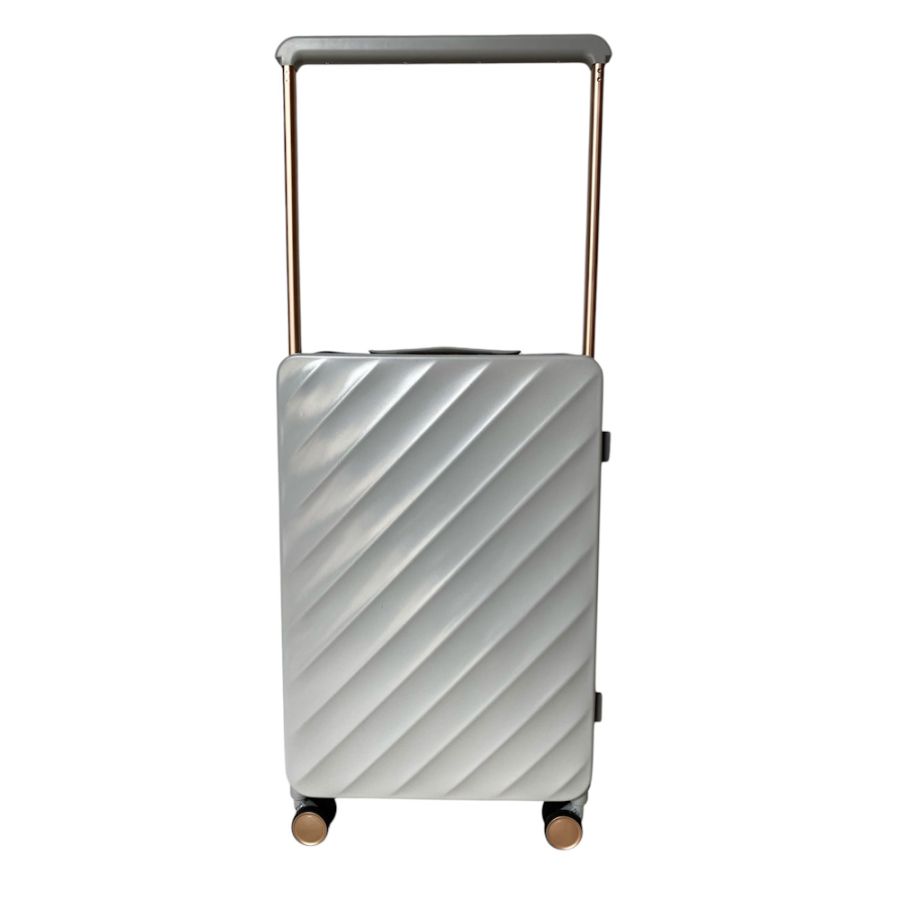 Чемодан средний (M) Milano bag 015 поликарбонат Серебряный