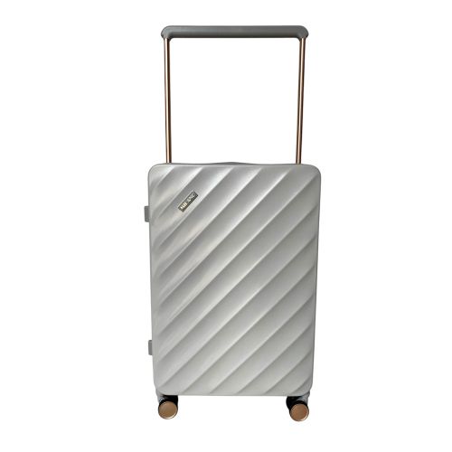 Чемодан средний (M) Milano bag 015 поликарбонат Серебряный