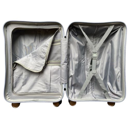 Чемодан средний (M) Milano bag 015 поликарбонат Серебряный