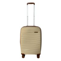 Чемодан под ручную кладь маленький (S) Worldline Airteх 293 полипропилен Кремовый