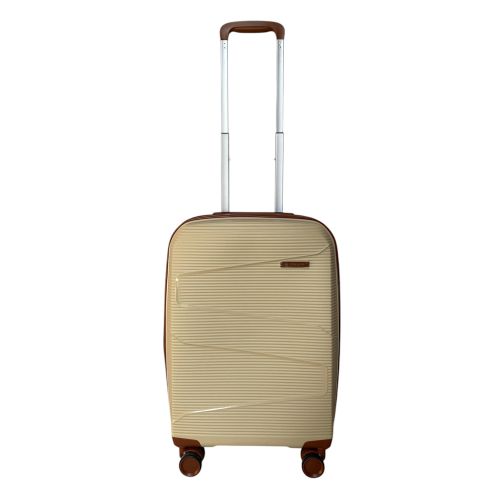 Чемодан под ручную кладь маленький (S) Worldline Airteх 293 полипропилен Кремовый