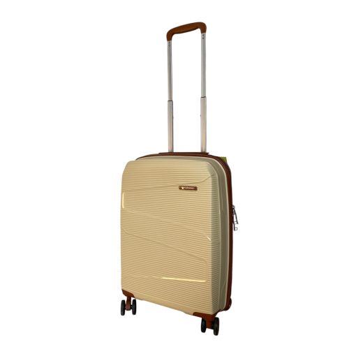 Чемодан под ручную кладь маленький (S) Worldline Airteх 293 полипропилен Кремовый