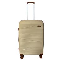 Чемодан дорожный средний Worldline Airteх 293 полипропилен (M) Кремовый