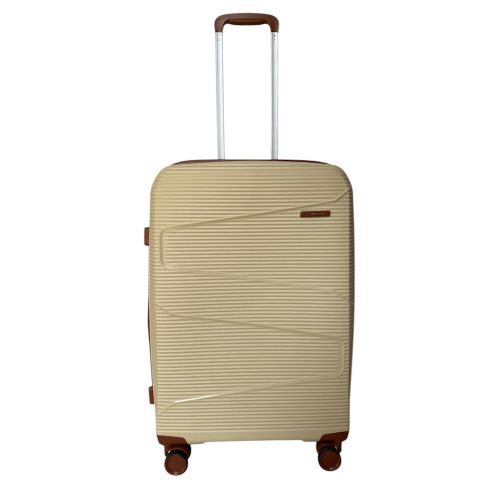 Чемодан дорожный средний Worldline Airteх 293 полипропилен (M) Кремовый