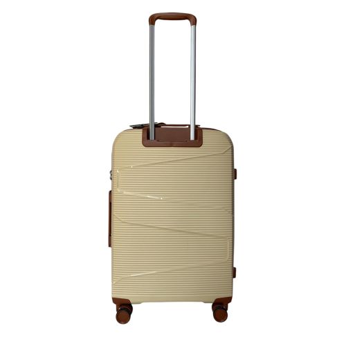 Чемодан дорожный средний Worldline Airteх 293 полипропилен (M) Кремовый