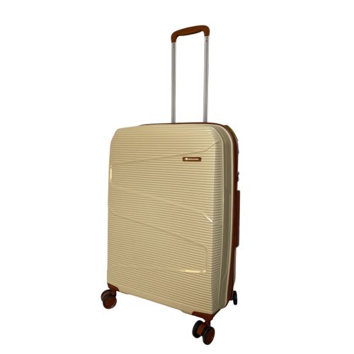 Чемодан дорожный средний Worldline Airteх 293 полипропилен (M) Кремовый