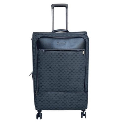 Чемодан большой L тканевый Snowball 39204 104+16 л поливинилхлорид Серый