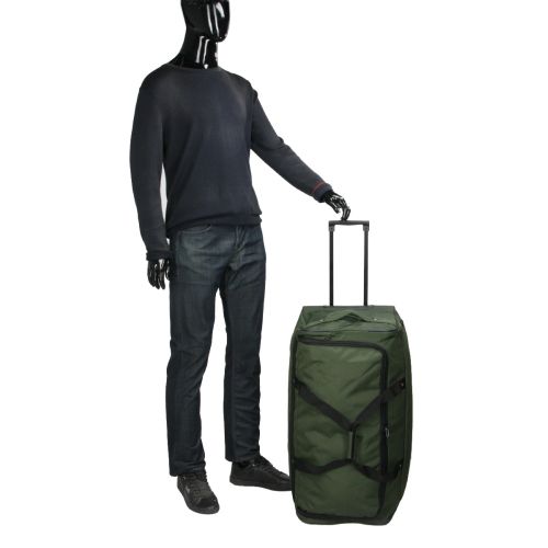 Дорожная сумка на колесах маленькая Snowball 32152 полиэстер S Темно-зеленый