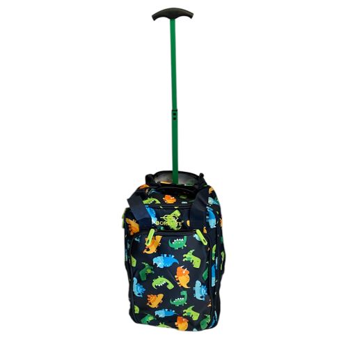 Чемодан мини ручная кладь Bordlite JBTB90/transport полиэстер XS Синий с динозаврами