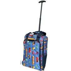 Чемодан мини ручная кладь Bordlite JBTB90/transport полиэстер XS Синий с машинками