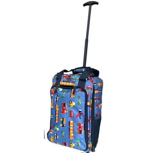 Чемодан мини ручная кладь Bordlite JBTB90/transport полиэстер XS Синий с машинками
