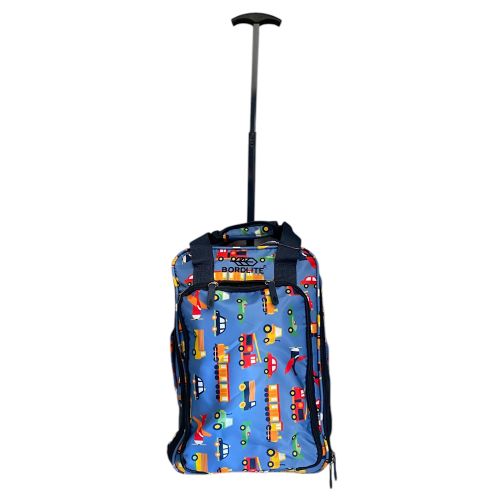 Чемодан мини ручная кладь Bordlite JBTB90/transport полиэстер XS Синий с машинками