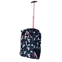 Чемодан мини ручная кладь Bordlite JBTB90/transport полиэстер XS Синий с единорогами