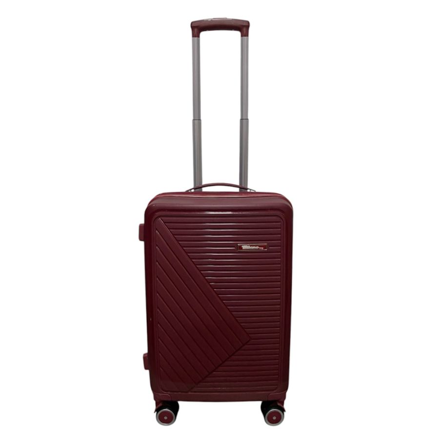 Чемодан малый ручная кладь Milano bag 050 полипропилен S Бордовый