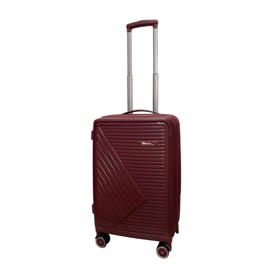 Чемодан малый ручная кладь Milano bag 050 полипропилен S Бордовый