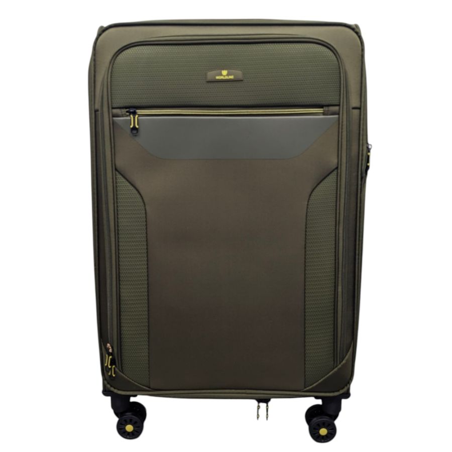 Чемодан большой Worldline Airtex 616 жаккард-полиэстер L Темно-зеленый