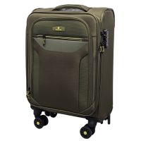 Чемодан малый для ручной клади Worldline Airtex 616 жаккард-полиэстер S Темно-зеленый