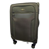 Чемодан средний Worldline Airtex 616 жаккард-полиэстер M Темно-зеленый