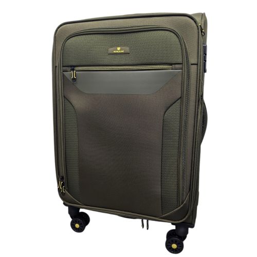 Чемодан средний Worldline Airtex 616 жаккард-полиэстер M Темно-зеленый