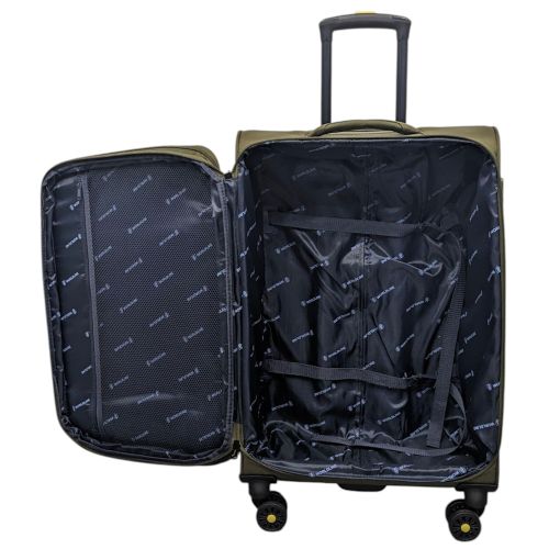 Чемодан средний Worldline Airtex 616 жаккард-полиэстер M Темно-зеленый