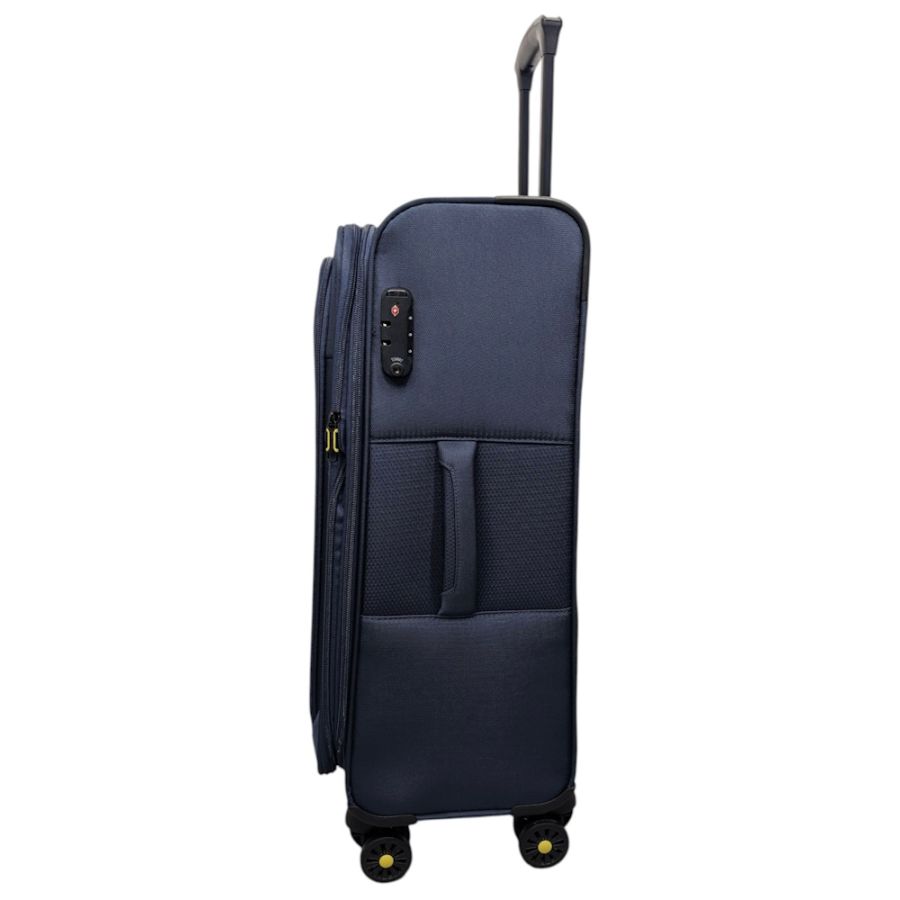 Чемодан большой Worldline Airtex 616 жаккард-полиэстер L Темно-синий