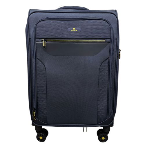 Чемодан средний Worldline Airtex 616 жаккард-полиэстер M Темно-синий