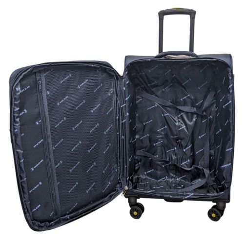 Чемодан средний Worldline Airtex 616 жаккард-полиэстер M Темно-синий