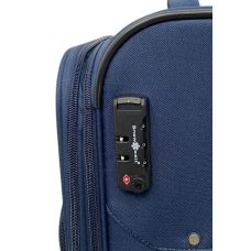 Чемодан большой Snowball 45103 полиэстер L Темно-синий