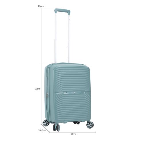 Чемодан малый для ручной клади Snowball 40903 полипропилен S Зеленый