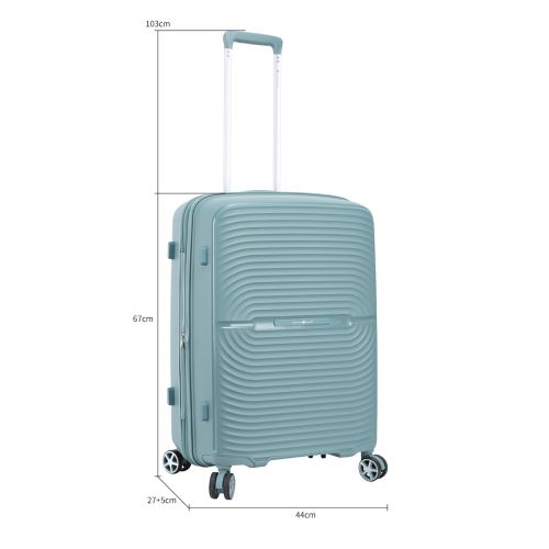 Чемодан средний Snowball 40903 полипропилен M Зеленый