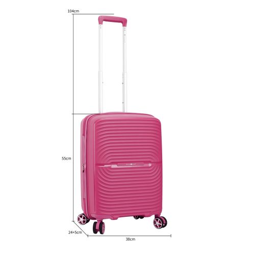 Чемодан малый для ручной клади Snowball 40903 полипропилен S Малиновый