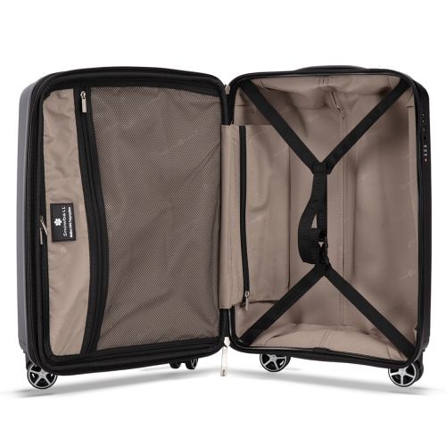 Чемодан малый для ручной клади Snowball 40903 полипропилен S Черный