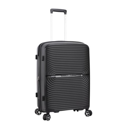 Чемодан средний Snowball 40903 полипропилен M Черный