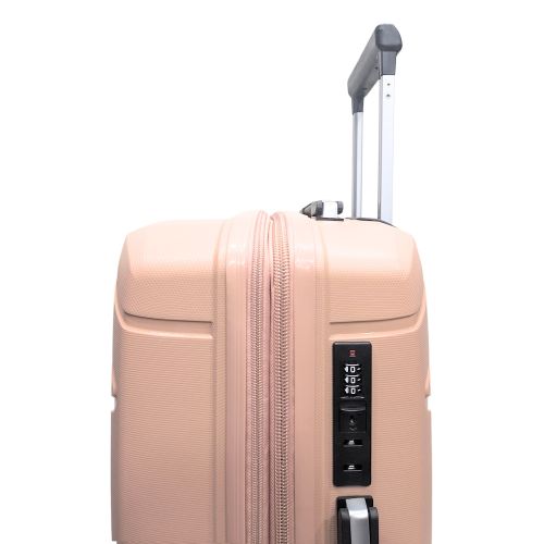 Чемодан средний Madisson Snowball 51304 полипропилен M Розовое золото