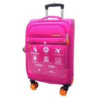 Чемодан малый для ручной клади Snowball 48203 жаккард-полиэстер S Розовый