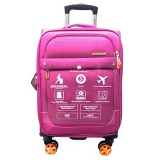 Чемодан малый для ручной клади Snowball 48203 жаккард-полиэстер S Розовый