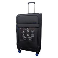 Чемодан большой Snowball 48203 жаккард-полиэстер L Черный