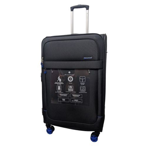 Чемодан большой Snowball 48203 жаккард-полиэстер L Черный
