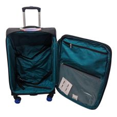 Чемодан большой Snowball 48203 жаккард-полиэстер L Черный