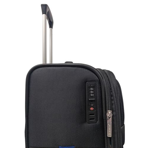 Чемодан большой Snowball 48203 жаккард-полиэстер L Черный