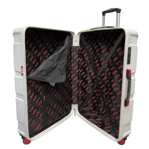 Чемодан дорожный большой Lee Cooper 31103 Поликарбонат/ABS-пластик (L) Белый
