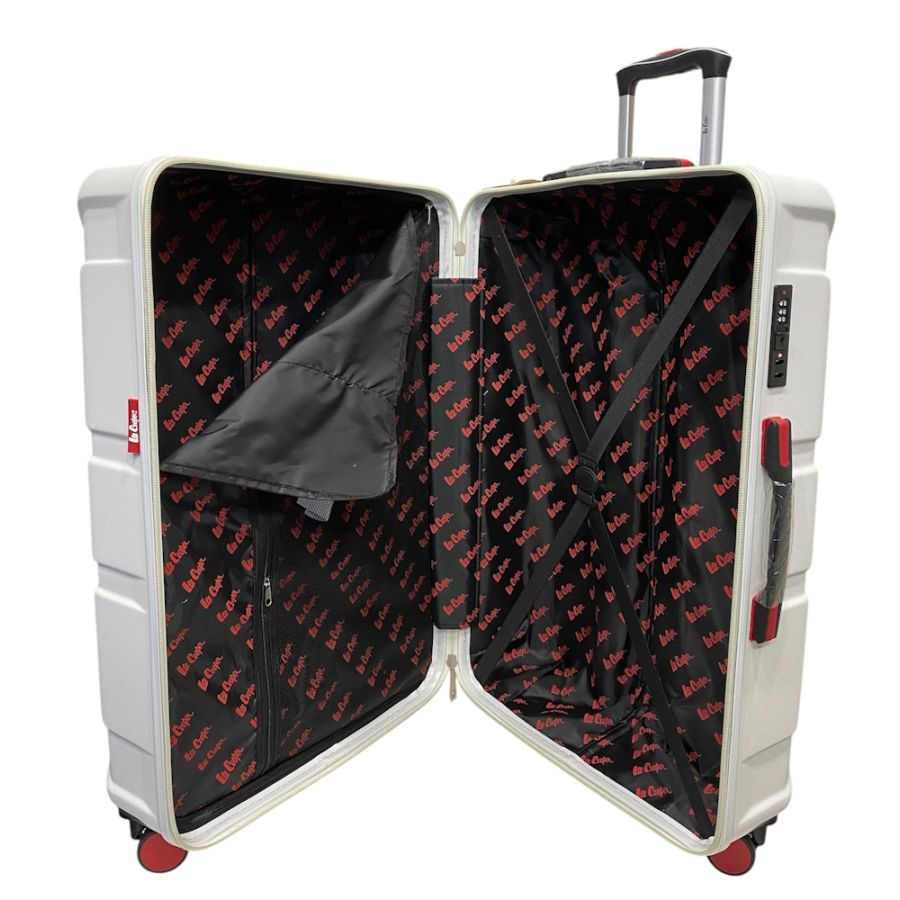 Чемодан дорожный средний Lee Cooper 31103 Поликарбонат/ABS-пластик (M) Белый